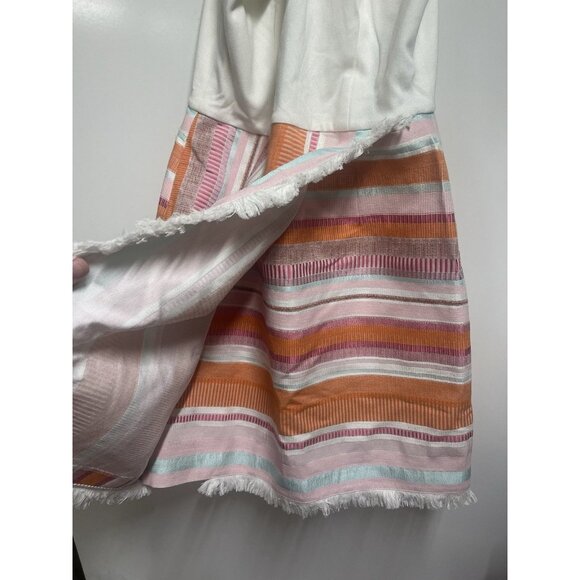 Anthropologie Hutch Kalyn Rainbow Striped Halter Mini Summer Dress Size 0 - Picture 4 of 9